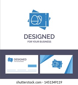 Creative Business Card and Logo template Pass board, Egg, Easter, Card Vector Illustration
