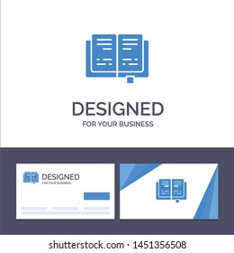 Creative Business Card and Logo template Book, Education, Knowledge Vector Illustration