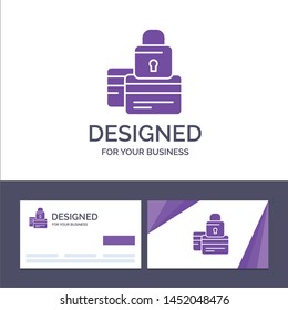 Creative Business Card and Logo template Banking, Card, Credit, Payment, Secure, Security Vector Illustration
