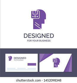 Creative Business Card and Logo template Memory,  User, Male Vector Illustration