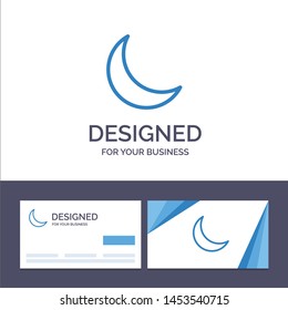 Creative Business Card and Logo template Moon, Night, Sleep, Natural Vector Illustration