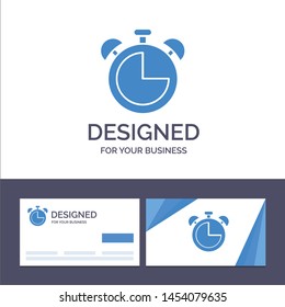 Creative Business Card and Logo template Alarm, Clock, Education, Timer Vector Illustration