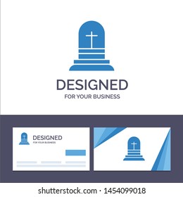 Creative Business Card and Logo template Celebration, Christian, Cross, Easter Vector Illustration