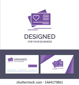 Creative Business Card and Logo template Card, Love, Heart, Wedding Vector Illustration. Vector Icon Template background