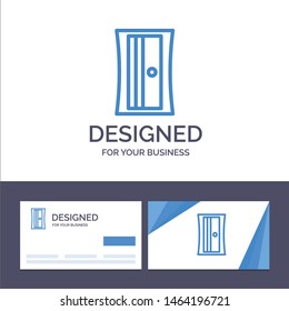 Creative Business Card and Logo template Education, Sharpener, Tool Vector Illustration. Vector Icon Template background