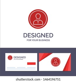 Creative Business Card and Logo template Avatar, Human, Man, People, Person, Profile, User Vector Illustration. Vector Icon Template background