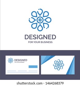 Creative Business Card and Logo template Flower, Sun Flower, Floral, Nature, Spring Vector Illustration. Vector Icon Template background