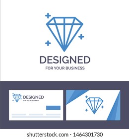 Creative Business Card and Logo template Diamond, Jewel, User Vector Illustration. Vector Icon Template background