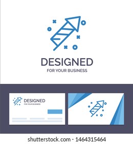 Creative Business Card and Logo template Firework, Fire, Easter, Day Vector Illustration. Vector Icon Template background