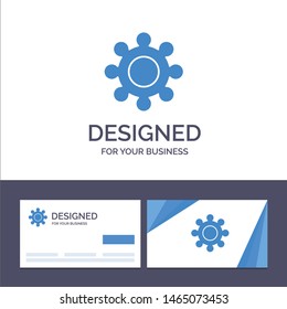 Creative Business Card and Logo template Gear, Setting, Cogs Vector Illustration. Vector Icon Template background