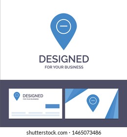 Creative Business Card and Logo template Location, Map, Marker, Pin Vector Illustration. Vector Icon Template background