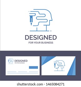 Creative Business Card and Logo template Human, Printing, Big Think Vector Illustration. Vector Icon Template background