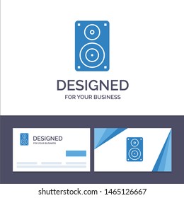 Creative Business Card and Logo template Audio, Wifi, Loudspeaker, Monitor, Professional Vector Illustration. Vector Icon Template background