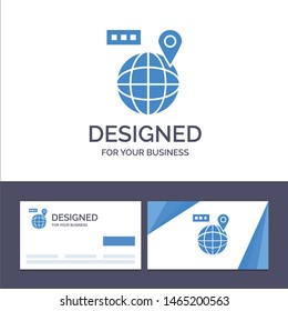 Creative Business Card and Logo template World, Map, Navigation, Location Vector Illustration. Vector Icon Template background
