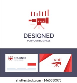 Creative Business Card and Logo template Telescope, Business, Forecast, Forecasting, Market, Trend, Vision Vector Illustration. Vector Icon Template background