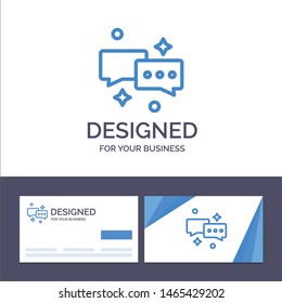 Creative Business Card and Logo template Chat, Chatting, Mail, Email Vector Illustration. Vector Icon Template background