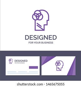 Creative Business Card and Logo template Human Intelligence, Human, Intelligent, Head Vector Illustration. Vector Icon Template background