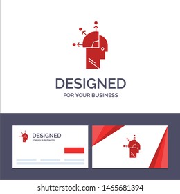 Creative Business Card and Logo template User, Man, Mind Programming, Art Vector Illustration. Vector Icon Template background