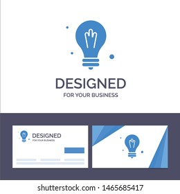 Creative Business Card and Logo template Bulb, Idea, Science Vector Illustration. Vector Icon Template background