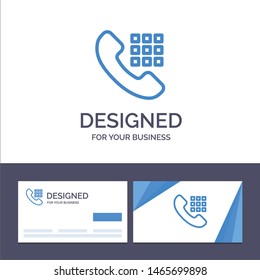 Creative Business Card and Logo template Call, Dial, Phone, Keys Vector Illustration. Vector Icon Template background