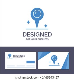 Creative Business Card and Logo template Map, Location, Marker Vector Illustration. Vector Icon Template background