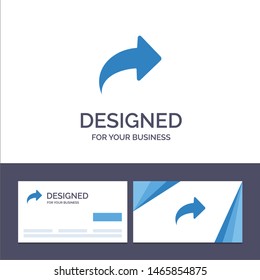 Creative Business Card and Logo template Arrow, Direction, Right, Forward Vector Illustration. Vector Icon Template background