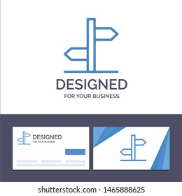 Creative Business Card and Logo template Direction, Logistic, Board, Sign Vector Illustration. Vector Icon Template background