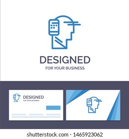 Creative Business Card and Logo template Communication, Connected, Human, Mobile, Mobility Vector Illustration. Vector Icon Template background