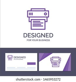 Creative Business Card and Logo template Printer, Print, Printing, Education Vector Illustration. Vector Icon Template background