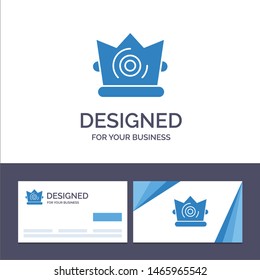 Creative Business Card and Logo template Best, Crown, King, Madrigal Vector Illustration. Vector Icon Template background