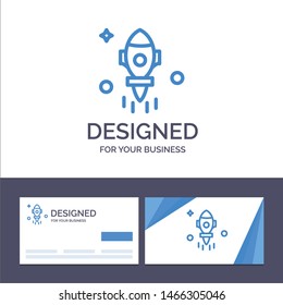 Creative Business Card and Logo template Astronomy, Rocket, Space, Fly Vector Illustration. Vector Icon Template background
