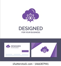 Creative Business Card and Logo template Cloud, Setting, Gear, Computing Vector Illustration. Vector Icon Template background