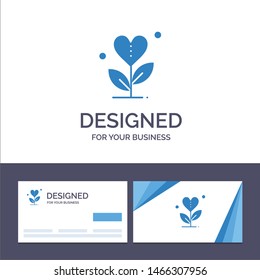 Creative Business Card and Logo template Gratitude, Grow, Growth, Heart, Love Vector Illustration. Vector Icon Template background