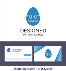 Creative Business Card and Logo template Celebration, Decoration, Easter, Egg Vector Illustration. Vector Icon Template background