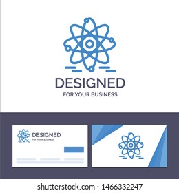 Creative Business Card and Logo template Atom, Education, Nuclear Vector Illustration. Vector Icon Template background