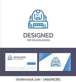 Creative Business Card and Logo template Astronaut, Cosmonaut, Explorer, Helmet, Protection Vector Illustration. Vector Icon Template background