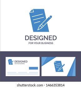 Creative Business Card and Logo template File, Education, Pen, Pencil Vector Illustration. Vector Icon Template background