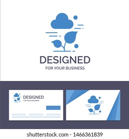 Creative Business Card and Logo template Plant, Cloud, Leaf, Technology Vector Illustration. Vector Icon Template background