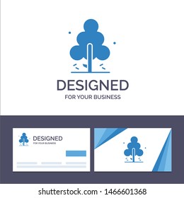 Creative Business Card and Logo template Nature, Pine, Spring, Tree Vector Illustration. Vector Icon Template background