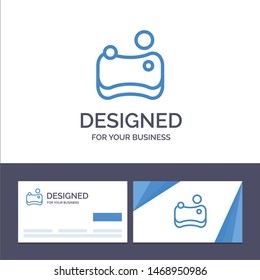 Creative Business Card and Logo template Cleaning, Hygienic, Sponge Vector Illustration. Vector Icon Template background