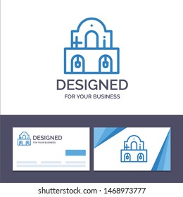 Creative Business Card and Logo template Building, Christmas, Church, Easter Vector Illustration. Vector Icon Template background