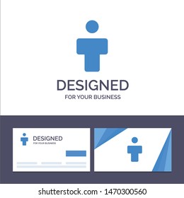 Creative Business Card and Logo template Avatar, Male, People, Profile Vector Illustration. Vector Icon Template background