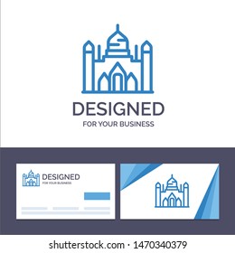 Creative Business Card and Logo template Aurangabad Fort, Bangladesh, Dhaka, Lalbagh Vector Illustration. Vector Icon Template background