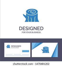 Creative Business Card and Logo template Log, Wood, Wooden, Spring Vector Illustration. Vector Icon Template background
