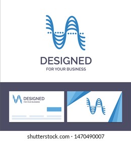 Creative Business Card and Logo template Frequency, Hertz, Pitch, Pressure, Sound Vector Illustration. Vector Icon Template background