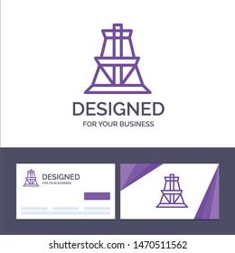 Creative Business Card and Logo template Electrical, Energy, Transmission, Transmission Tower Vector Illustration. Vector Icon Template background