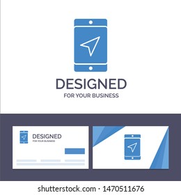 Creative Business Card and Logo template Mobile, Location, Map, Service Vector Illustration. Vector Icon Template background
