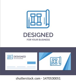 Creative Business Card and Logo template Equipment, Fitness, Inventory, Sports Vector Illustration. Vector Icon Template background