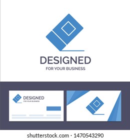 Creative Business Card and Logo template Education, Eraser, Stationary Vector Illustration. Vector Icon Template background