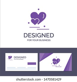 Creative Business Card and Logo template Heart, Love, Couple, Valentine Greetings Vector Illustration. Vector Icon Template background